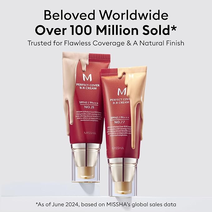 MISSHA M Perfect Cover BB Cream No 31.Golden Beige - Medium/Tan with Neutral Undertone SPF 42 PA +++ 1.69 Fl Oz - Tinted Moisturizer with SPF