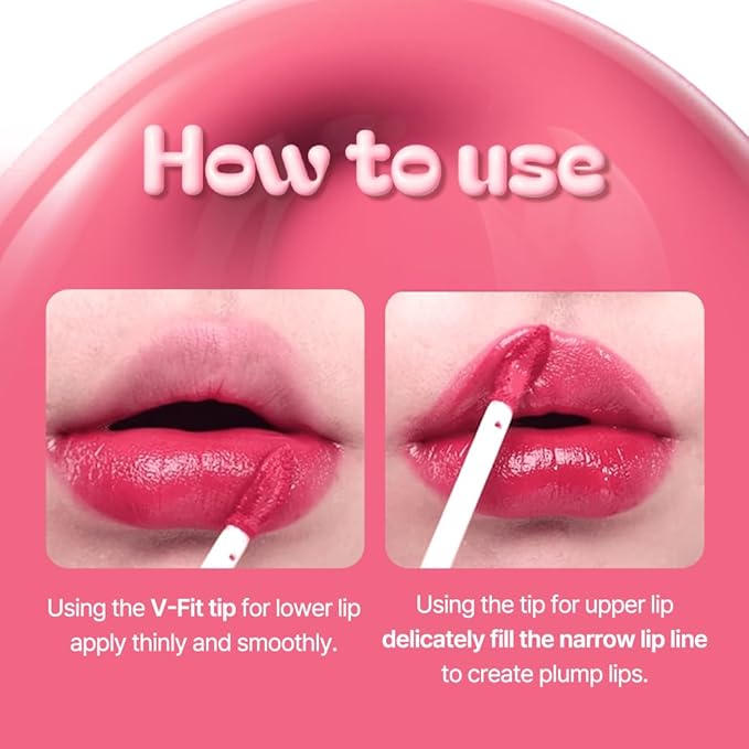 Berrisom Jelly Tattoo Tint, Long Lasting Korean Lip Stain with Jelly Texture, Transfer-Resistant Color, 3.8g / 0.13oz, 4 Shades (Raspberry)
