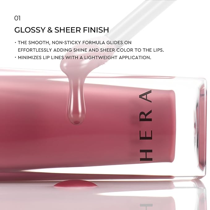 HERA Sensual Nude Lip Gloss #415 BROWNIE BOY - FELIX Picked [Featured on JUST MAKEUP] | Volumizing Sheer & Glossy Finish, Non-sticky, Moisturizing and Hydrating, Korean Makeup, 0.17 oz. (5g)