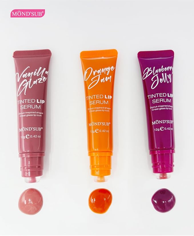 MOND'SUB Vanilla Glaze Tinted Lip Serum: Tinted Lip Balm & Lip Gloss for Women, Lip Oil-Infused Lip Balm Remedy