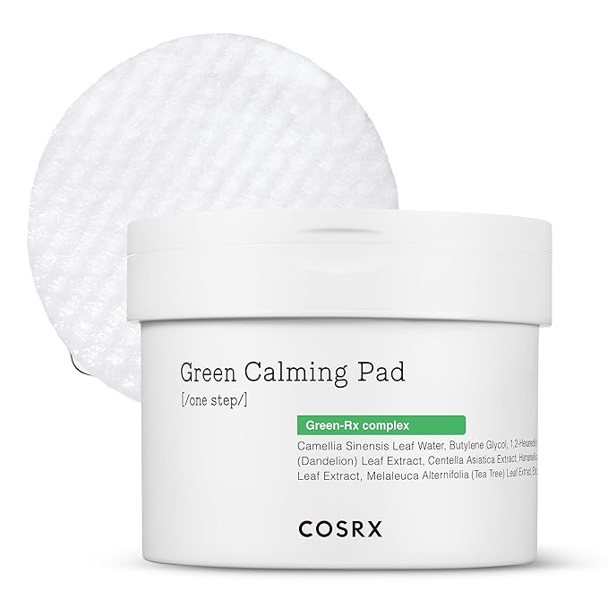 COSRX Green Calming Pads, 70 Sheets, Exfoliating Pads for Sensitive & Irritated Skin, Soothingm Hydrating, Refreshing, Korean Skin Care, Stocking Stuffers, Holiday Gifts,Gifts For Women