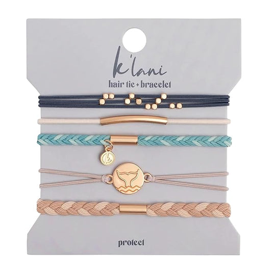 K'lani Hair Tie Bracelets for Women - Elastic Hair Bands That Double as Stylish Jewelry - Protect - Small