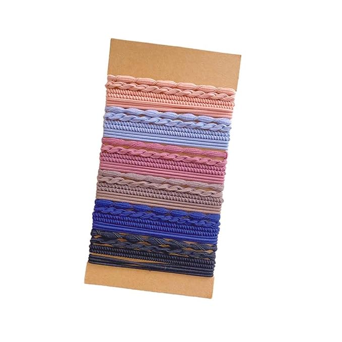 Multistyle Hair Ties Set: Gentle High Elasticity Ponytail Scrunchie Bracelet for Women (13-Braided Set:24, One Size)