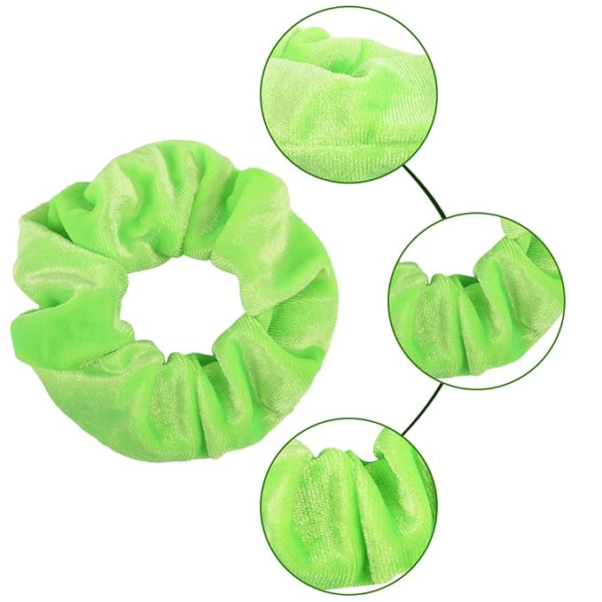 Didder 20 Pcs Hair Scrunchies Solid color Soft Scrunchies Hair Ties Green Velvet Scrunchy Elastics Bobbles Ropes Scrunchie Hair Bands for Women Girls