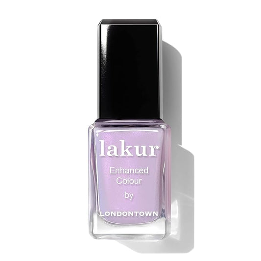 LONDONTOWN lakur Nail Polish - Chip-Resistant, Non-Toxic, Conditions & Hydrates Nails | Glossy Muted Purple, Honey Lavender, .40 fl oz