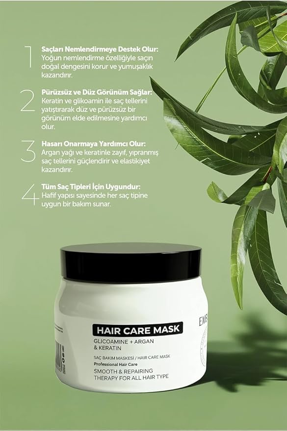 EMBEAUTY Intensive Keratin Deep Repair Hair Mask – Nourishing & Strengthening Formula for Dry, Damaged and Dull Hair, Moisture-Rich Softening Care, Suitable for All Hair Types 500 ml / 16.91 fl oz