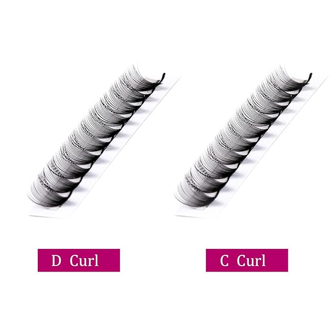 Lash Extension C CC D DD Curl Premade Fans Eyelash Extensions Pointy Base Volume Lash Extensions Pre Made Volume Lashes Long Stem Premade Lash Extensions Fans (20D-0.07C, 13mm)
