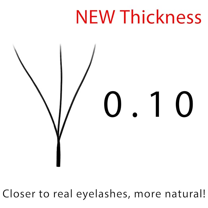 SEEDEW 3D Lash Extensions, 0.10mm C Curl MIX8-15mm 12 Rows/Tray, W Shape Flat Stem, PBT Natural Eyelash Grafting for Beginner Artist, Lash Tech, Beauty Salon(3D-Matte Black-0.10-C-MIX8-15mm)