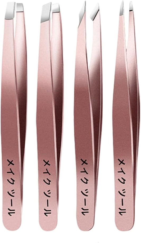 Tweezer Set Professional Stainless Steel Tweezers For Eyebrow Precisions For Facials Hair Splinters Ingrown Hair Removal Eyebrow Tweezers