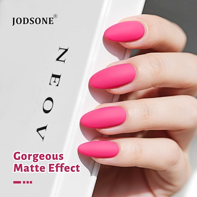 JODSONE Hot Pink Gel Nail Polish 10ml Gel Polish Bright Pink Nail Color Berry Pink Long-Lasting Easy Application Low Odor Need U V Lamp Curing