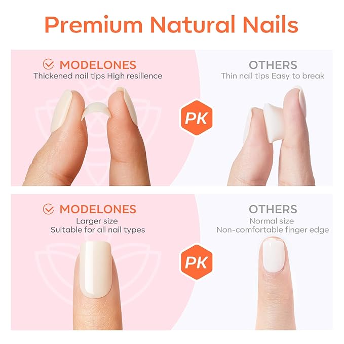 Modelones Dark Green Press on Nails Almond, Short Almond Fake Nails, Reusable Nail Kit with Nail Glue Adhesive Tabs Mini Nail File, Nails Press Ons 32Pcs 16 Sizes