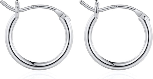 M MOOHAM 14K-Gold-Plated Hoop Earrings for Women - Hypoallergenic 14K Gold 925 Sterling silver-plated Post Sensitive Ears Nickel Free Hoops Earrings Set for Women Jewelry Lightweight 13-60mm