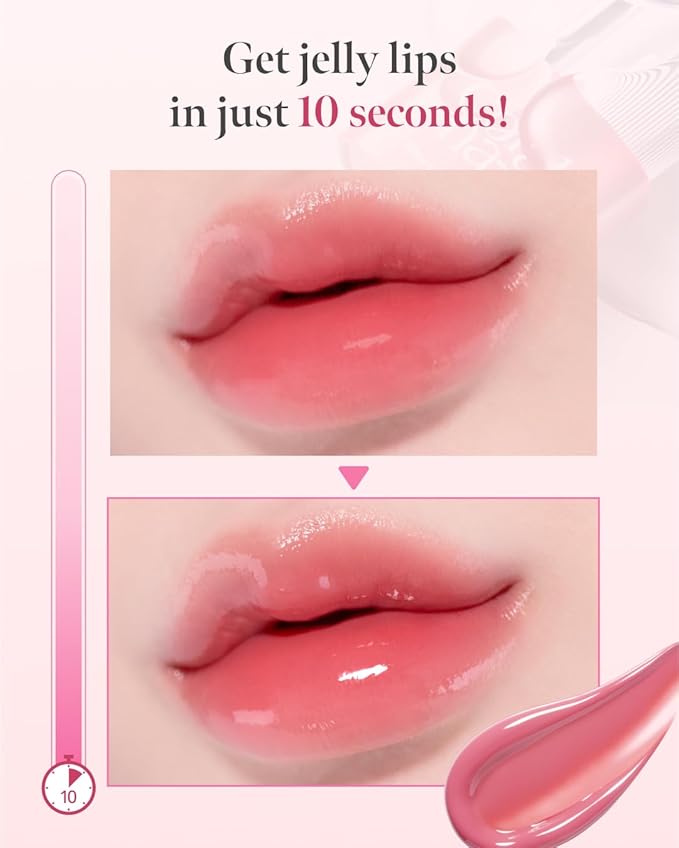 Glow Lock Jelly Tint 104 Caramel, Hydrating Water Glow Lip Stain, Non-Sticky Juicy Gloss, Long Lasting Glass Shine & Dewy Finish, Lightweight Moisturizing Lip Care, Korean Makeup