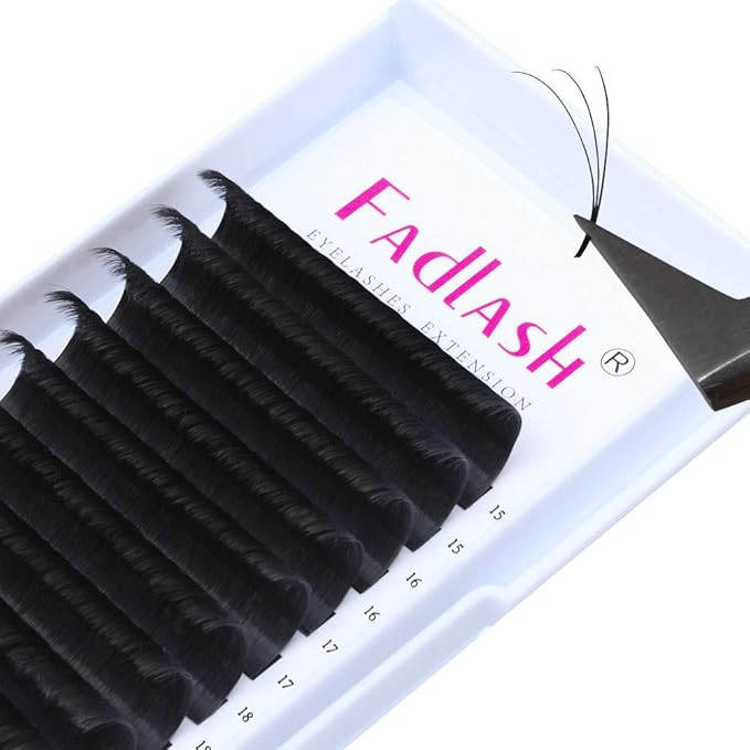 Eyelash Extension Easy Fan Volume Lashes 0.03-0.10mm C D CC DD L Curl 8-30mm Length Volume Lash Extensions Self Fanning Eyelash Extensions (0.03-D, 20mm)
