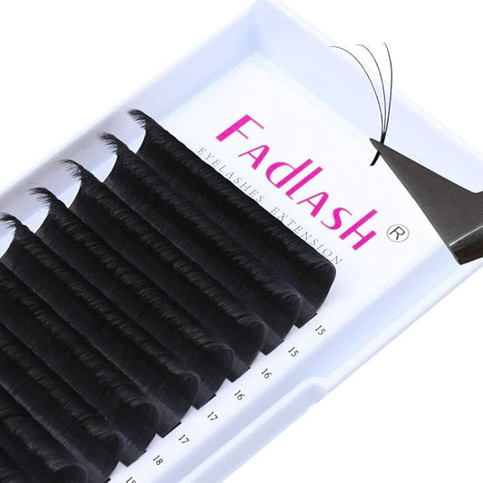 Eyelash Extension Easy Fan Volume Lashes 0.03-0.10mm C D CC DD L Curl 8-30mm Length Volume Lash Extensions Self Fanning Eyelash Extensions (0.03-D, 20mm)