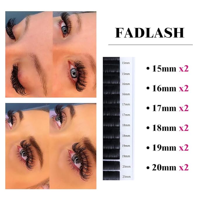 DD Curl Lashes Extension Mixed Tray 15-20mm Easy Fanning Volume Lashes 0.07 Self Fanning Eyelash Extensions 2D-10D Rapid Blooming
