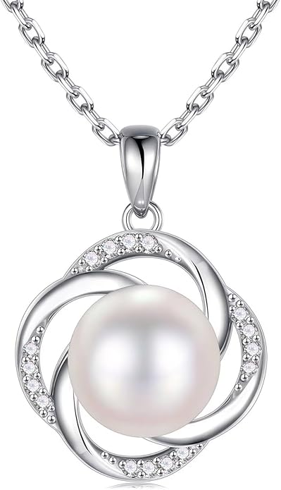 Iefil Valentines Day Gifts for Her - 10-11mm Tahitian Black Pearl & Fresh Water Pearl Necklace, Anniversary Birthday Gifts for Wife Girlfriend | Pearl Necklaces Gift for Her