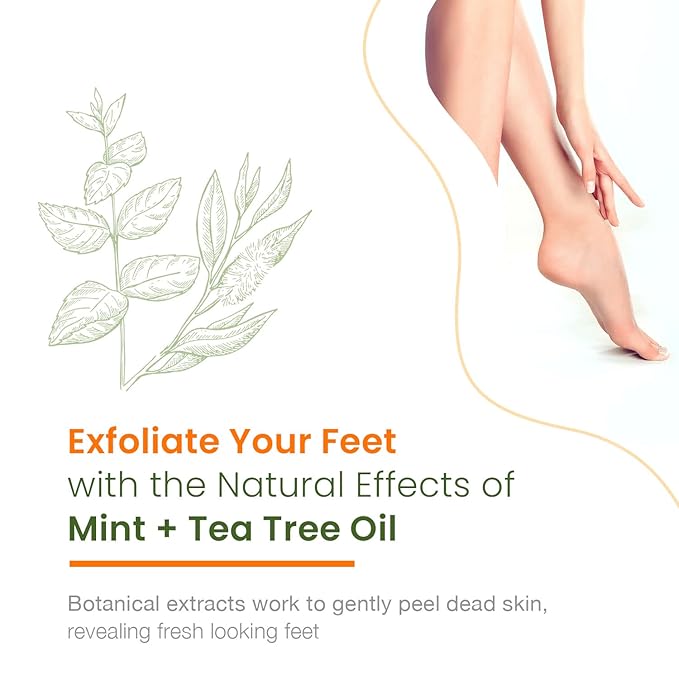 Natural Chemist Mint & Tea Tree Foot Masks Moisturizing Socks - Soften Dry Cracked Feet, Removes Dead Skin Cells - Dermatologist Tested, Cruelty Free Korean Skin Care For All Skin Types - 3 Pairs
