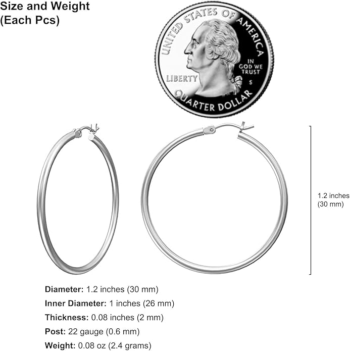 Gacimy Gold Hoop Earrings for Women 14K Real Gold Plated Hoops with 925 Sterling Silver Post
