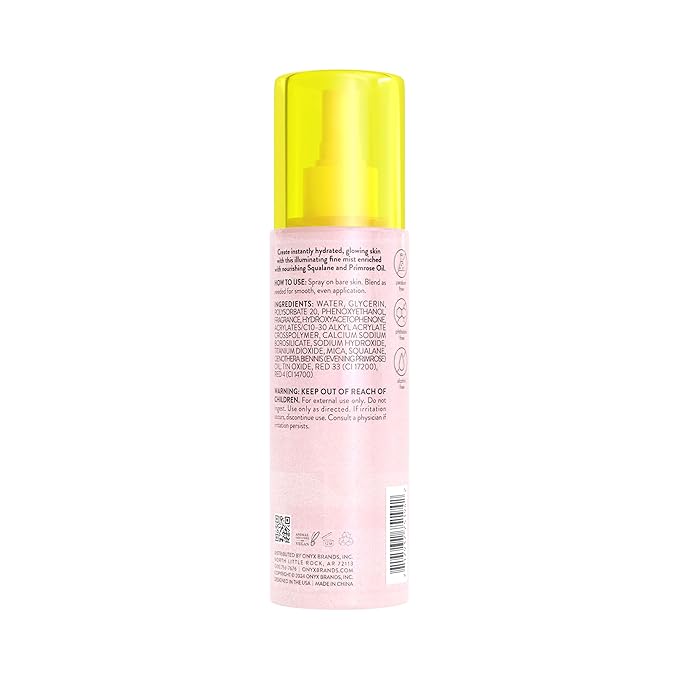 Onyx Professional Hydrating Shimmer Mist with Squalane & Primrose Oil, Rose Petals, 6.5 fl oz, 2pk - Shimmer Hair and Body Mist Creates a Radiant Glow with Lightweight Moisture