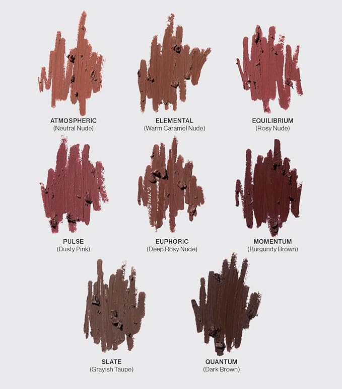 MAKE Beauty Continuum Lip Liner – Long Lasting Creamy Liner with Velvet Matte Finish – Includes Built-In Sharpener and Blending Brush – Highly Pigmented Deep Rosy Nude Lip Color – Shade, Euphoric