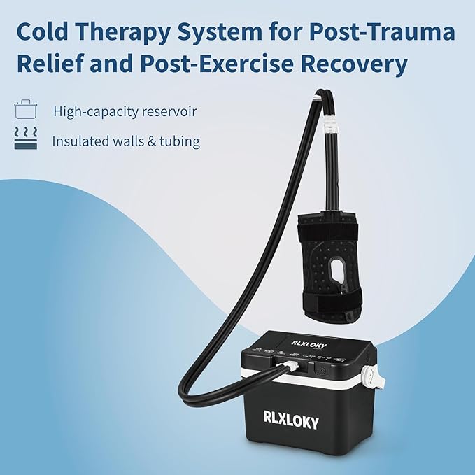 RLXLOKY Basic 1.0 Cold Therapy Unit, Ice Machine for Knee After Surgery,Cold Therapy Machine for Knee Replacement，Cold Therapy System with Knee/Joint Ice Pack