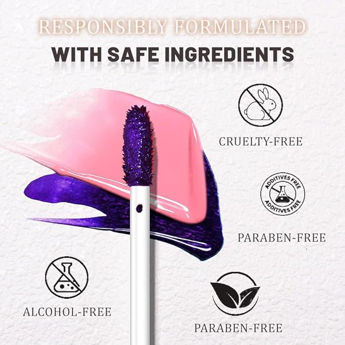 evpct Light Rose Peel Off Lip Stain Tints with Tweezer, Matte Lipstick Lip Stain Gloss Long Lasting Waterproof for Women, Non-stick Cup Lipstick Peel Off High Pigmented 24 Hrs Original Lips Stains, 05