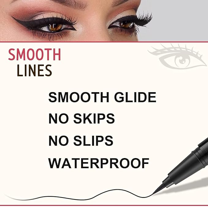 LAVONE Eyebrow Stamp Pencil Kit - Brow Stamp Trio with Waterproof Eyebrow Pencil, Eyeliner, Pomade, Dual-ended Brush - Soft Coffee