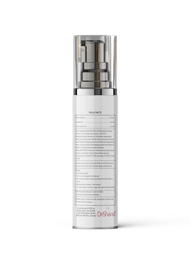 Healthy Skin Lab Protect Tinted Moisturizer & Mineral Sunscreen SPF 50, Sheer Universal Tint, Lightweight Coverage, Broad Spectrum UV Protection + Hyaluronic Acid, Dermatologist Tested, 1.8 oz