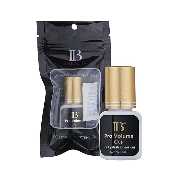 IB Beauty Pro Volume Glue for Eyelash Extensions 1s Fast Drying IB Gold Cap False Eyelash Glue Professional Adhesive Makeup Tools Professional Salon Use 5ml by Lava