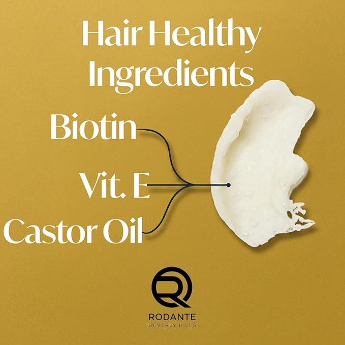 Rodante Beverly Hills Biotin Matte Cream Texture Paste Clay Pomade, Premium Thickening Cream Medium Hold & Anti Hair Loss and Hair Growth Support for Thinning Hair for Men 85 g / 3 oz