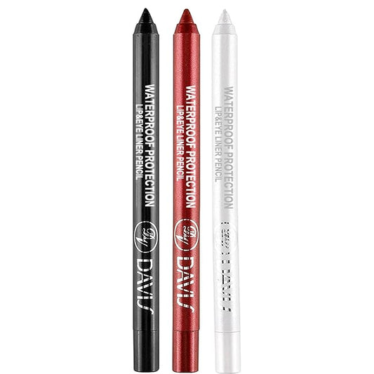 3 Colorful Eyeliner Pen Set, Eye Shadow Pencil, Pearl Eyeliner Kit Metallic Glitter Eye liner Pencil for Women Eye&Lip Liner Professional Eye Makeup Set Colorful Eye Color (3PCS C)