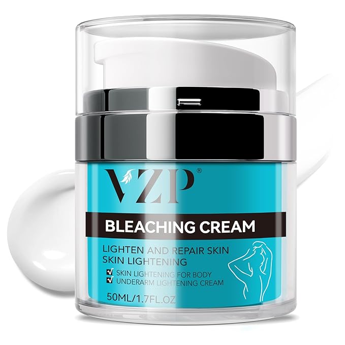 VZP Skin Bleaching Cream, Skin Lightening for Intimate Areas, Moisturizing Cream Contain Vitamin C for Underarm, Armpit, Knees, Elbows, Inner Thighs and Bikini Area (1.7 Fl Oz)