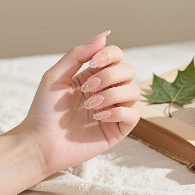 JODSONE Jelly Wheat Gel Nail Polish 10ml Pale Nude Soak Off LED Nail Polish Nail Color Salon Quality Long-Lasting Vegan & Cruelty-Free Low Odor Need U V Lamp Curing