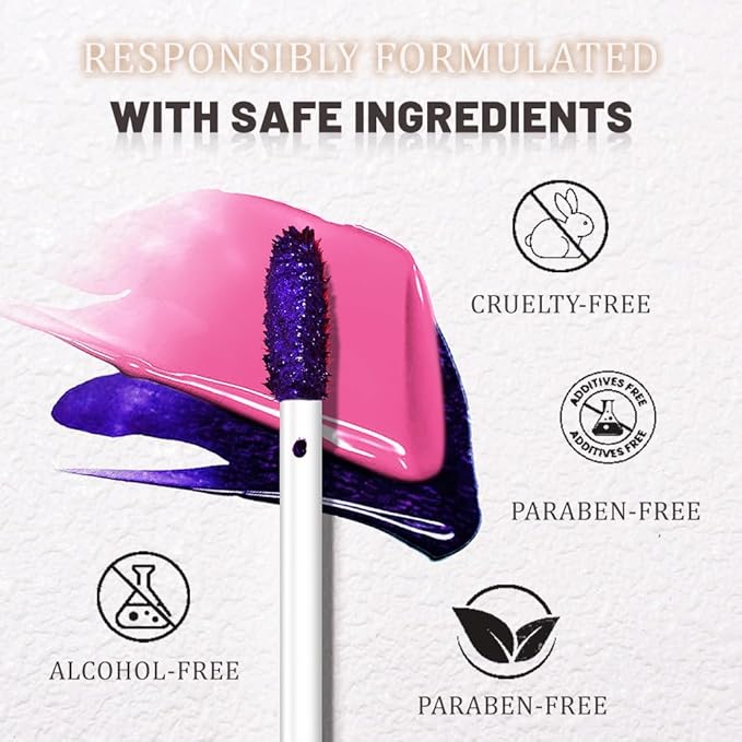 evpct Hot Pink Peel Off Lip Stain Tints with Tweezer, Matte Lipstick Lip Stain Gloss Long Lasting Waterproof for Women, Non-stick Cup Lipstick Peel Off High Pigmented 24 Hrs Original Lips Stains, 04