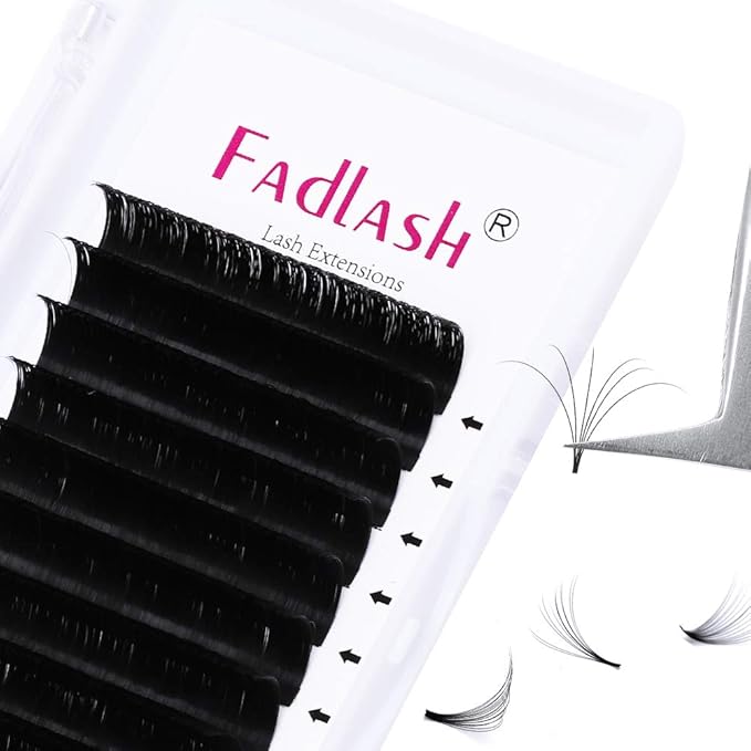 Lash Extensions Self Fanning Volume Eyelash Extensions C Curl 0.07 19mm Volume Lashes Extension Supplies (0.07-C, 19mm)