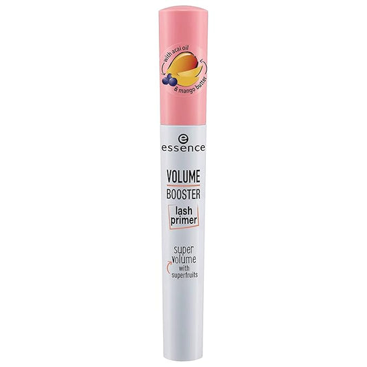 essence | Volume Booster Lash Primer Mascara | Infused with Mango Butter and Acai Oil for Nurtured Lashes | Conditioning Mascara Primer | White | Vegan | Paraben & Cruelty Free (Pack of 1)