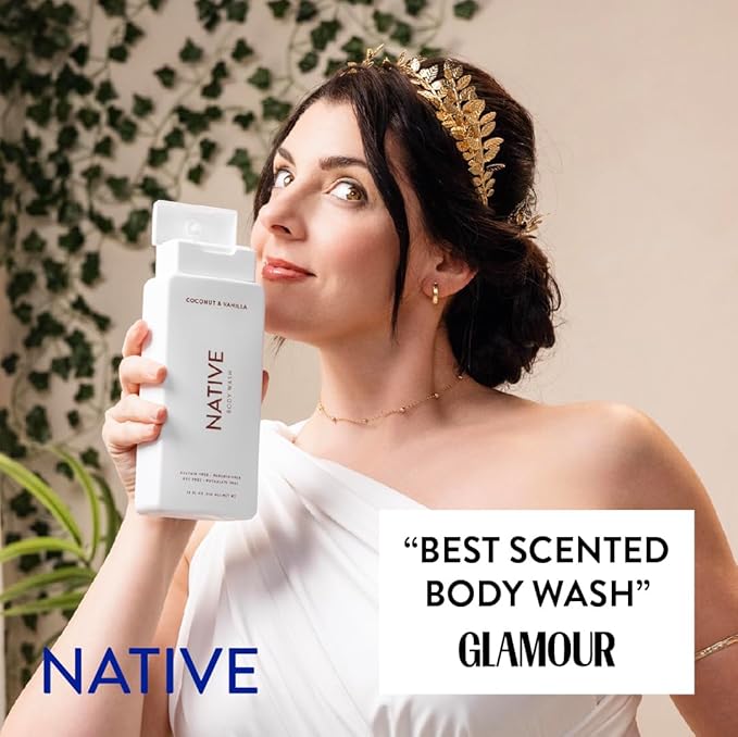 Native Body Wash Contains Naturally Derived Ingredients | For Women & Men, Sulfate, Paraben, & Dye Free Leaving Skin Soft and Hydrating | Grapefruit & Bergamot 18 oz