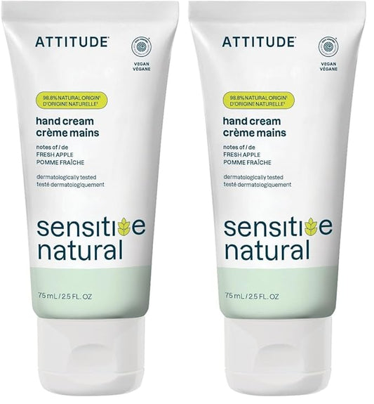 ATTITUDE Hand Cream, EWG Verified, Plant and Mineral-Based Ingredients, Vegan & Cruelty-free Beauty Products for Sensitive Skin, Nourishing, Avocado Oil, 2.5 Fl Oz (Pack of 2)