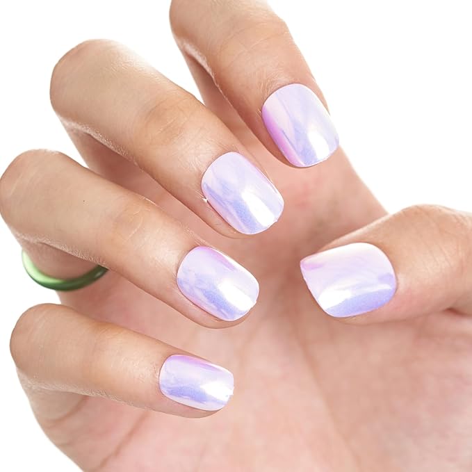 GLAMERMAID Light Green Extra Short Press on Nails, Grass Fake Nails Short Squoval, Glazed Handmade Soft Jelly Gel Square Glue on Nails, Pure Green Acrylic False Nails, Glossy Round Fake Nail for Women