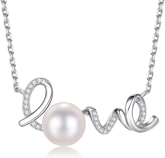 Iefil Valentines Day Gifts for Her - 10-11mm Tahitian Black Pearl & Fresh Water Pearl Necklace, Anniversary Birthday Gifts for Wife Girlfriend | Pearl Necklaces Gift for Her