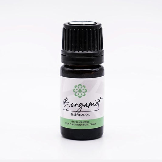 Essence Bergamot Essential Oil – Pure & Therapeutic Grade – Perfect for Aromatherapy, Diffusers & Recharging Essence Nasal Diffuser Rings – Natural Stress & Mood Support (5mL)