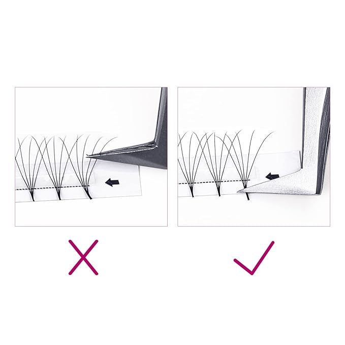 Volume Lash Extensions 3D 5D Premade Fans FADLASH Volume Eyelash Extensions Thickness 0.07 C Curl 10mm Salon Use by (5D-0.07-C, 10mm)