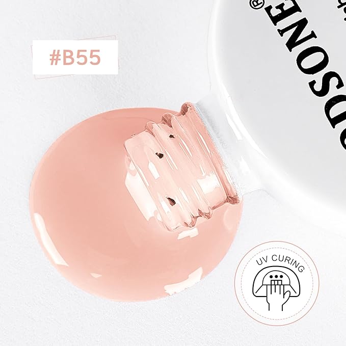 JODSONE Jelly Wheat Gel Nail Polish 10ml Pale Nude Soak Off LED Nail Polish Nail Color Salon Quality Long-Lasting Vegan & Cruelty-Free Low Odor Need U V Lamp Curing