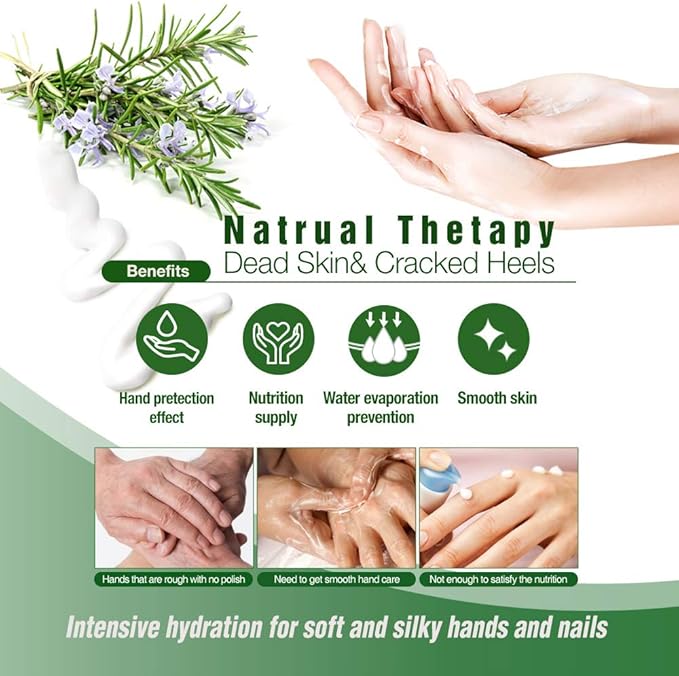 Epielle Nourishing Hand Mask 6 Pairs, Repair and Soften with Hemp & Rosemary Extract, Deep Moisturizing Gloves for Dry, Cracked Hands, Self Care Gifts for Women, Spa Kit, Stocking Stuffers