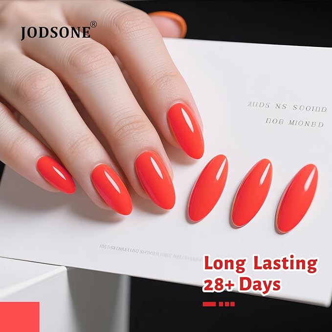 JODSONE Coral Pink Gel Nail Polish 10ml coral gel nail polish Color Long-Lasting Chip-Resistant Professional Finish Easy to Apply Low Odor Need U V Lamp Curing