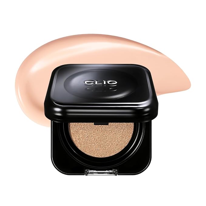 CLIO Kill Cover Founwear Cushion Foundation, Flawless Full Coverage with Matte Finish, Covering Pigmentation and Blemish, Long-Lasting, Creamy Lightweight Texture, Korean Cushion (21C LINGERIE)