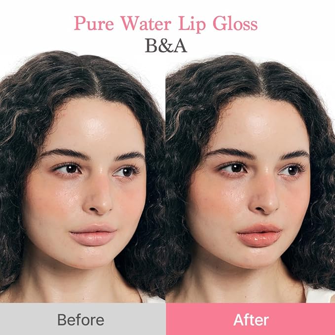 dasique Pure Water Lip Gloss #08 Creamy Pink 0.09 oz | Variety of Colors | Dewy Gloss | Buildable Gloss Tesxture | Non-Sticky | K-beauty