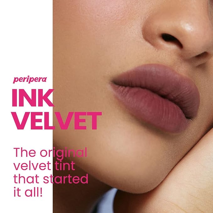 Peripera Ink the Velvet Lip Tint - High Pigment Color, Longwear, Weightless, Gluten-Free, Paraben-Free (031 WINE NUDE)