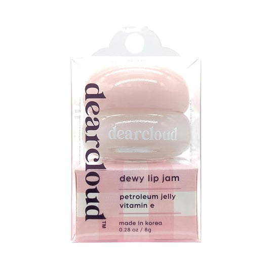 dearcloud Dewy Lip Jam – Hydrating Lip Balm & Gloss with Vitamin E, Korean Skincare (Crystal)